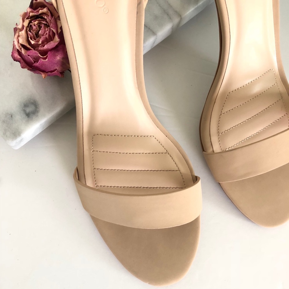 ❤️Ankle strap nude heels